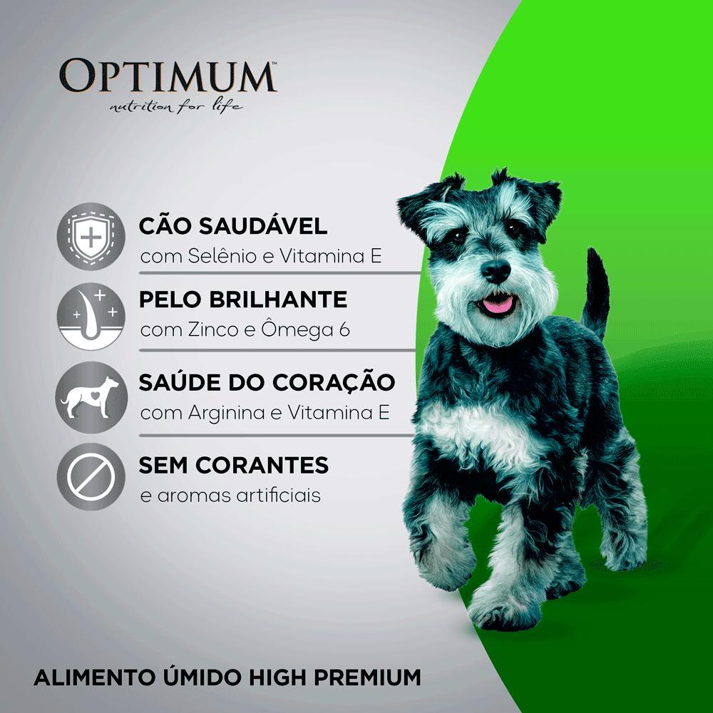 Ração Úmida Optimum Sachê para Cães Adultos Raças Pequenas e Minis Carne - 5