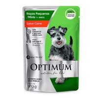 Ração Úmida Optimum Sachê para Cães Adultos Raças Pequenas e Minis Carne