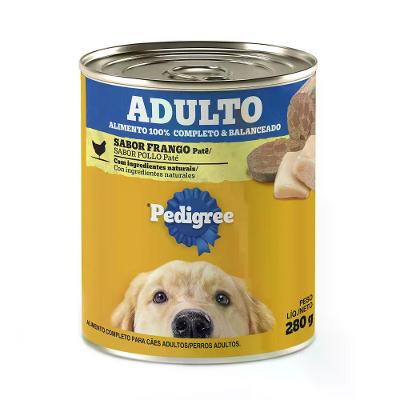 Ração Úmida Pedigree para Cães Adultos Lata Patê de Frango