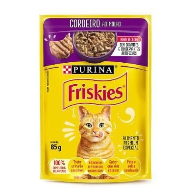 Ração Úmida Friskies Gatos Adultos Cordeiro ao Molho
