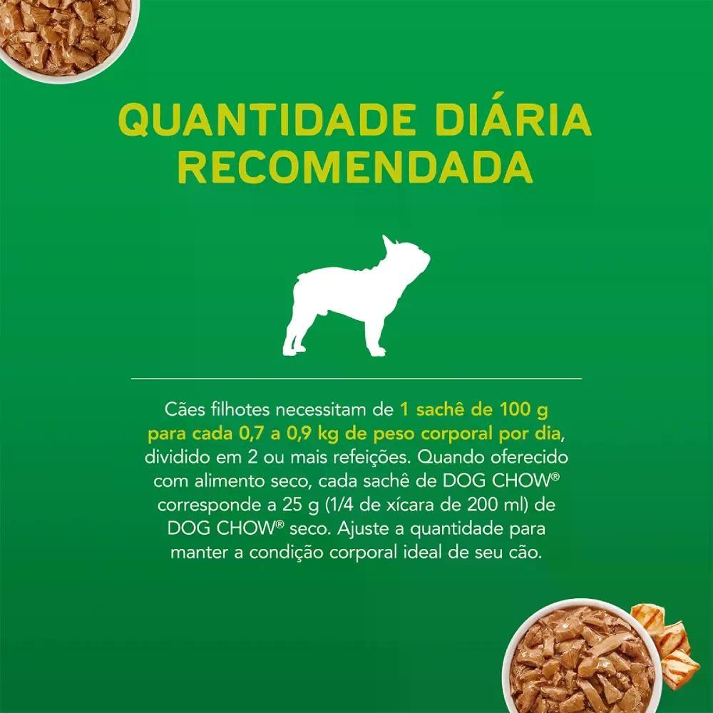 Ração Úmida Dog Chow Cães Filhotes Frango - 6