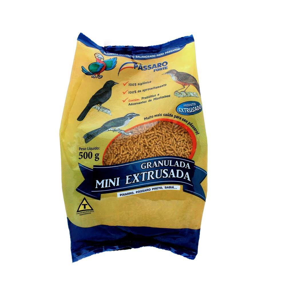 Ração Granulada Fina Mini Extrusada Pássaro Forte - 1