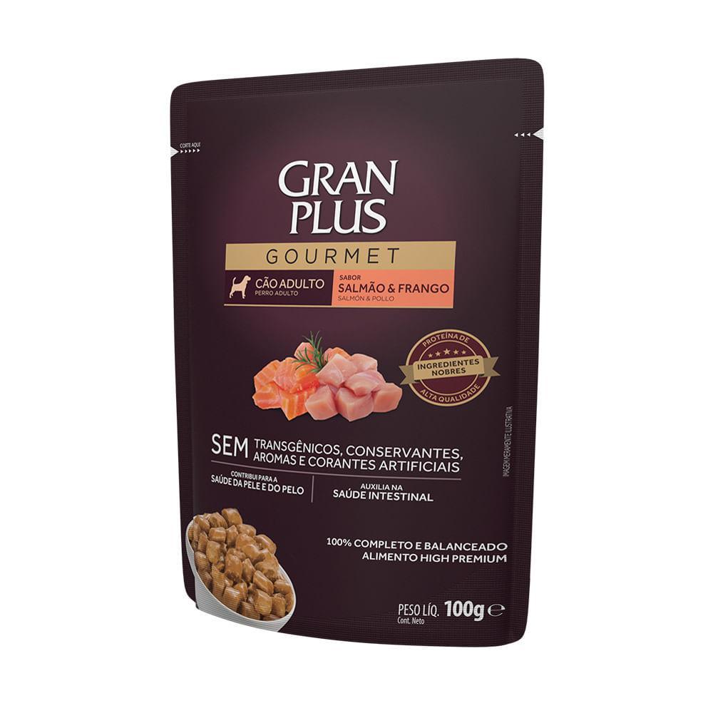 Ração Úmida GranPlus Gourmet Cães Adultos Salmão e Frango - 2