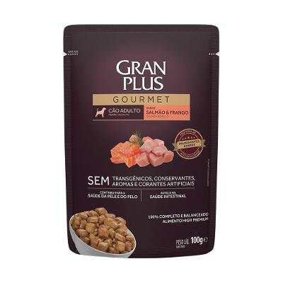 Ração Úmida GranPlus Gourmet Cães Adultos Salmão e Frango