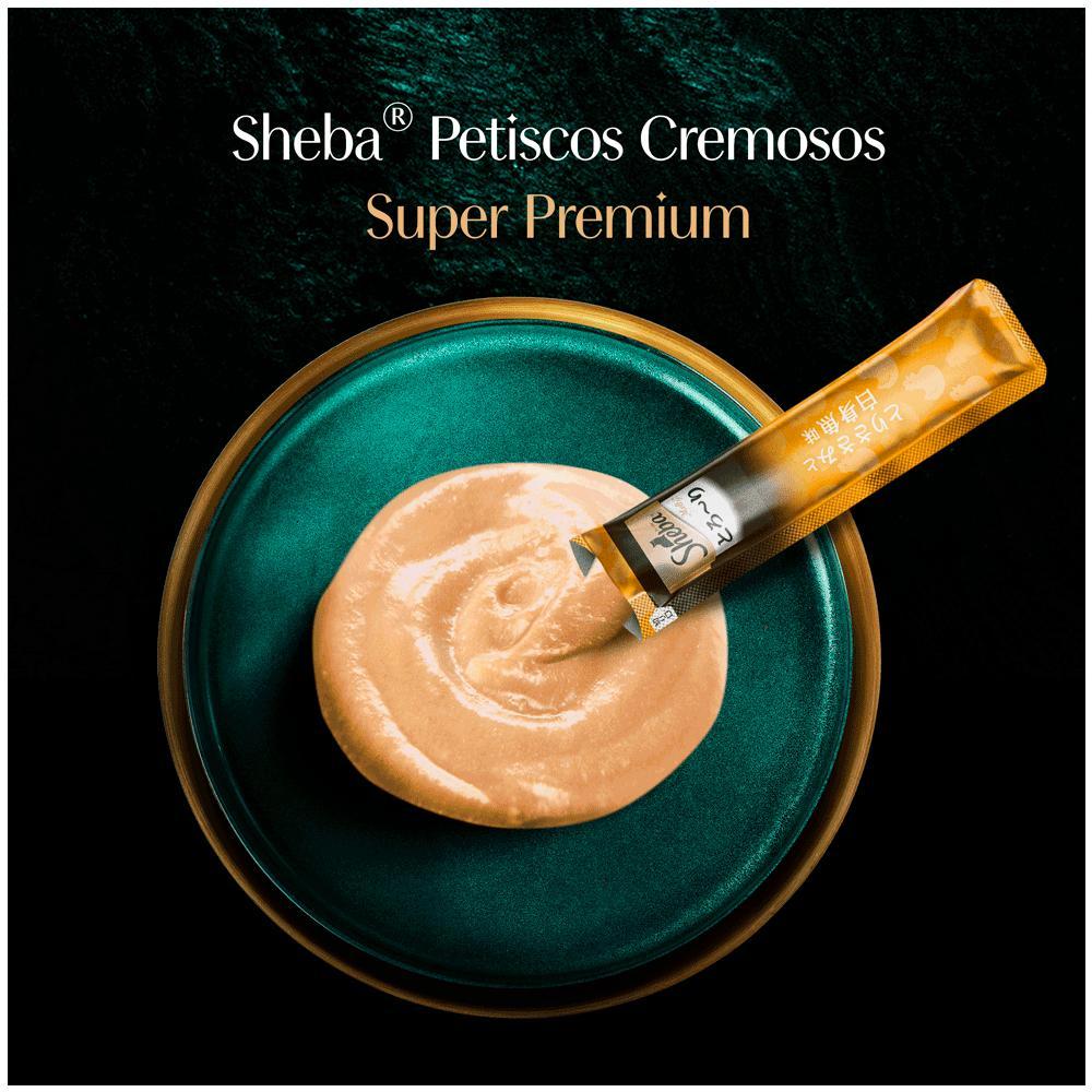 Petisco Cremoso Sheba para Gatos Frango e Frango com Peixe Branco - 5