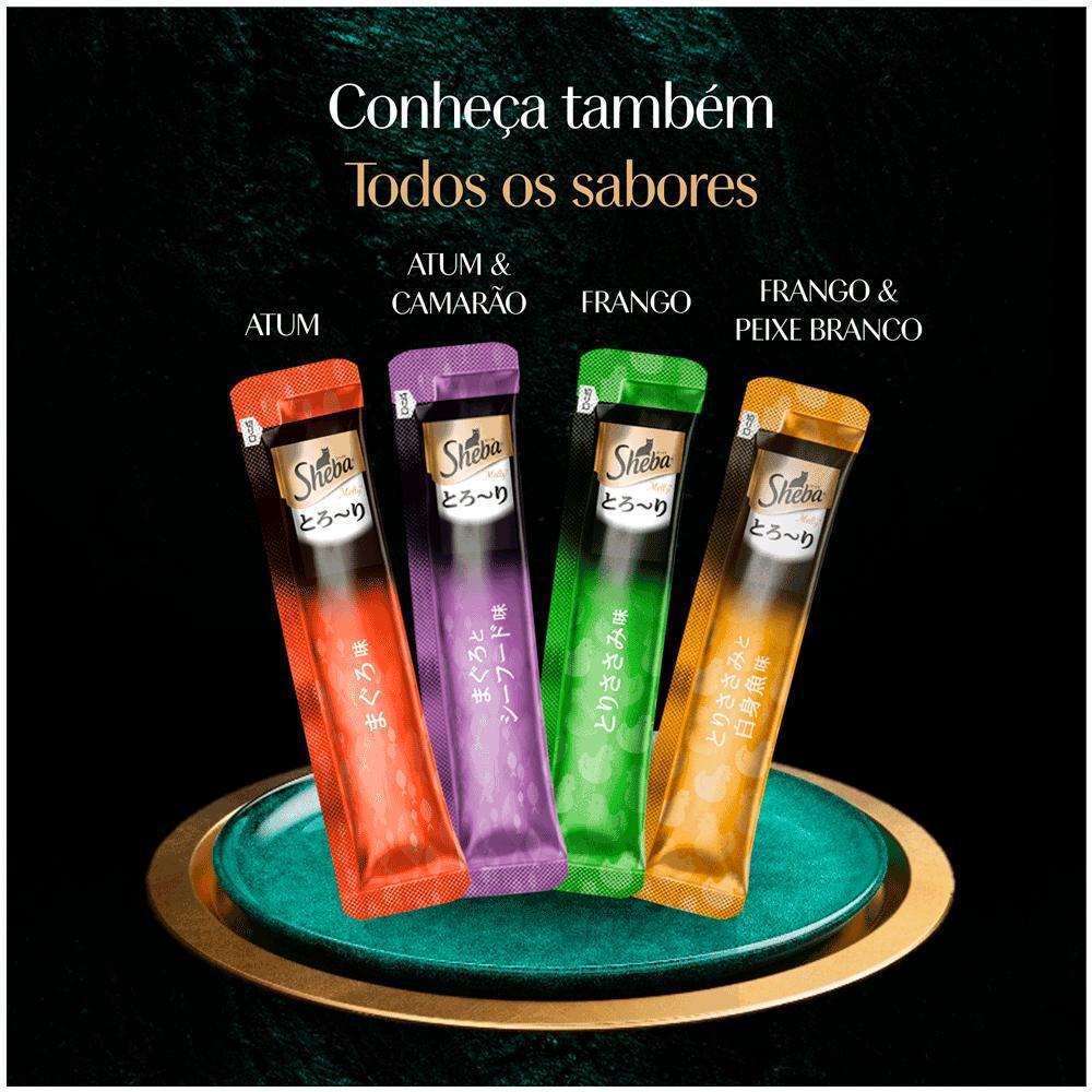 Petisco Cremoso Sheba para Gatos Frango e Frango com Peixe Branco - 9