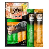 Petisco Cremoso Sheba para Gatos Frango e Frango com Peixe Branco - 1