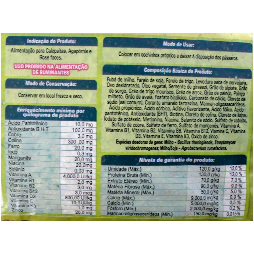 Mistura para Calopsita, Agapornis e Rose Faces Nutripássaros - 6