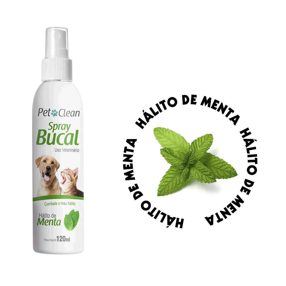 Spray Bucal Menta Cães e Gatos Pet Clean - 3