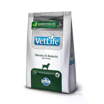 Ração Farmina Vet Life Natural Obesity & Diabetic Cães Adultos Obesidade e Diabetes