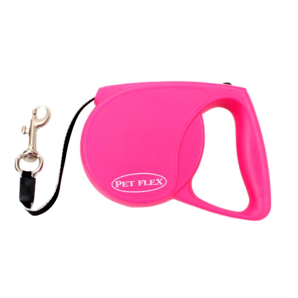 Guia Retrátil Fita Pet Flex Rosa - 2