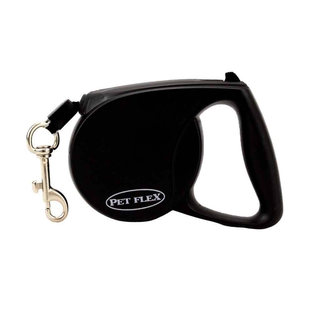 Guia Retrátil Fita Pet Flex Preta - 1