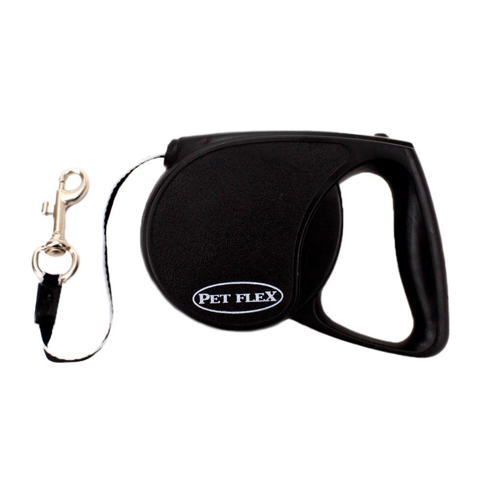 Guia Retrátil Fita Pet Flex Preta - 2