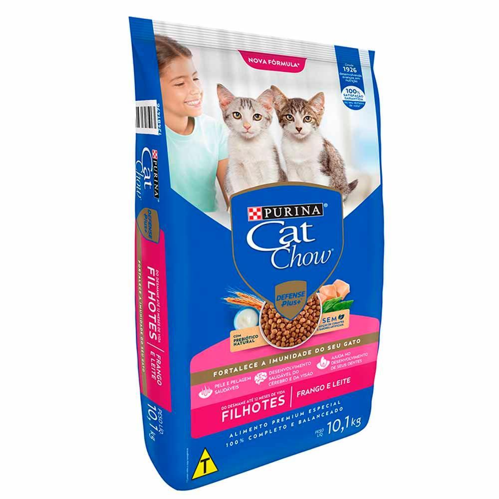 Ração Cat Chow Filhotes Frango e Leite - 10