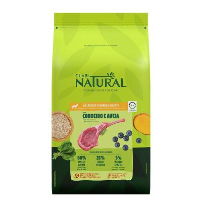 Ração Guabi Natural Cães Adultos Grandes Cordeiro e Aveia