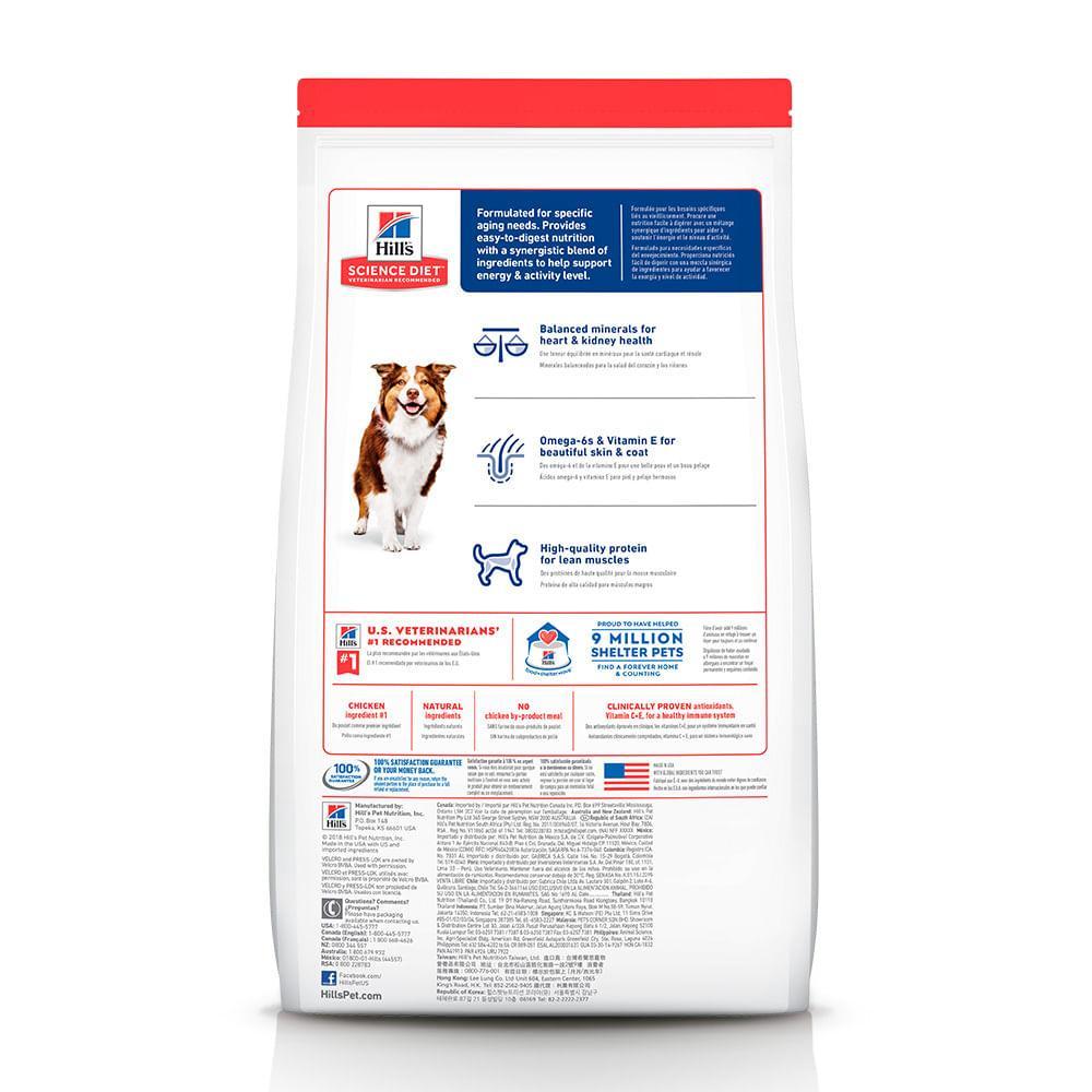 Ração Hill's Science Diet Adulto 7+ para Cães Idosos Sabor Frango - 3