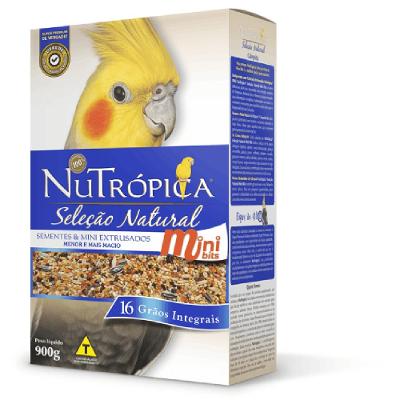 Ração Nutrópica para Calopsita Seleção Natural Sementes e Extrusado Mini Bits