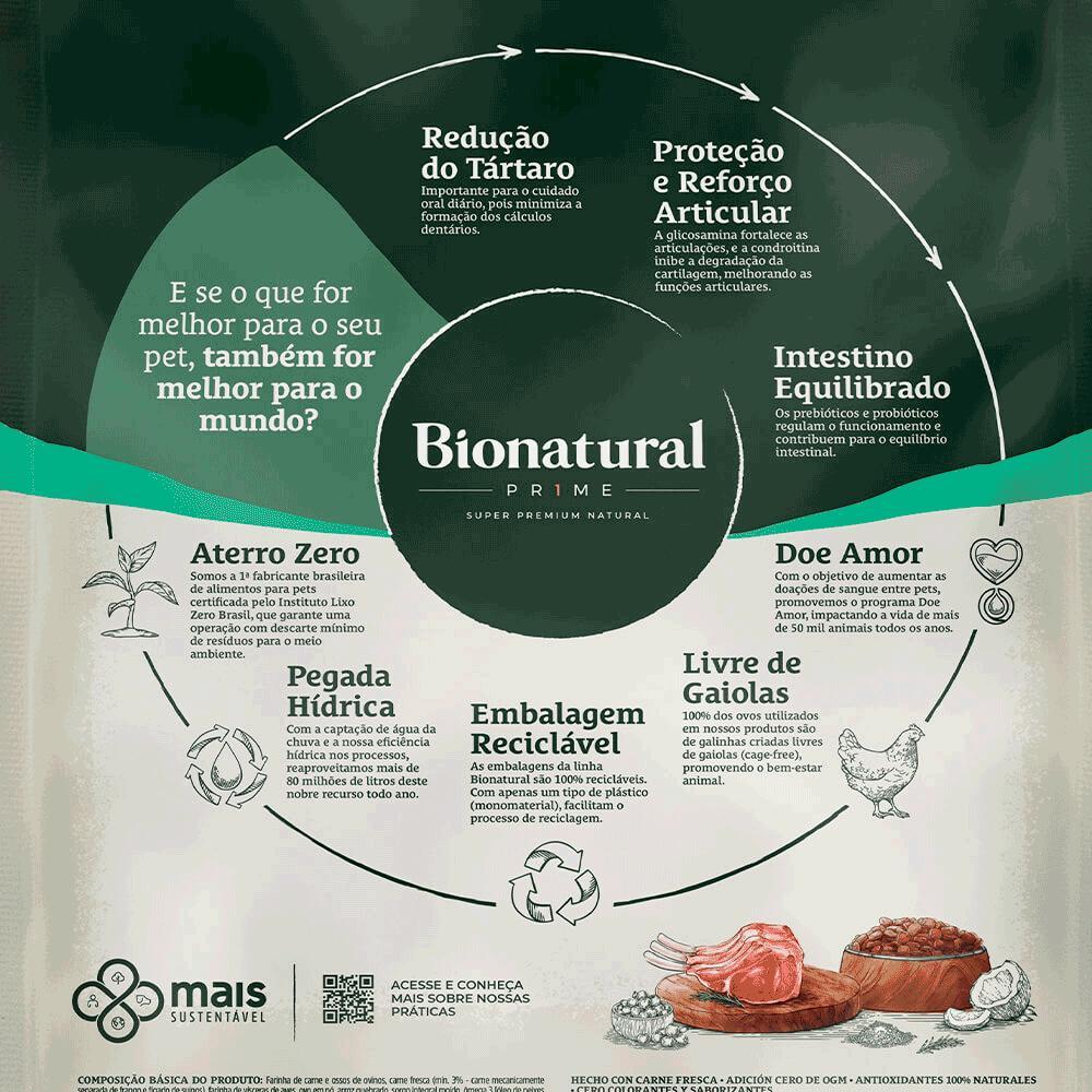 Ração Bionatural Prime Cães Adultos Raças Pequenas Cordeiro - 5