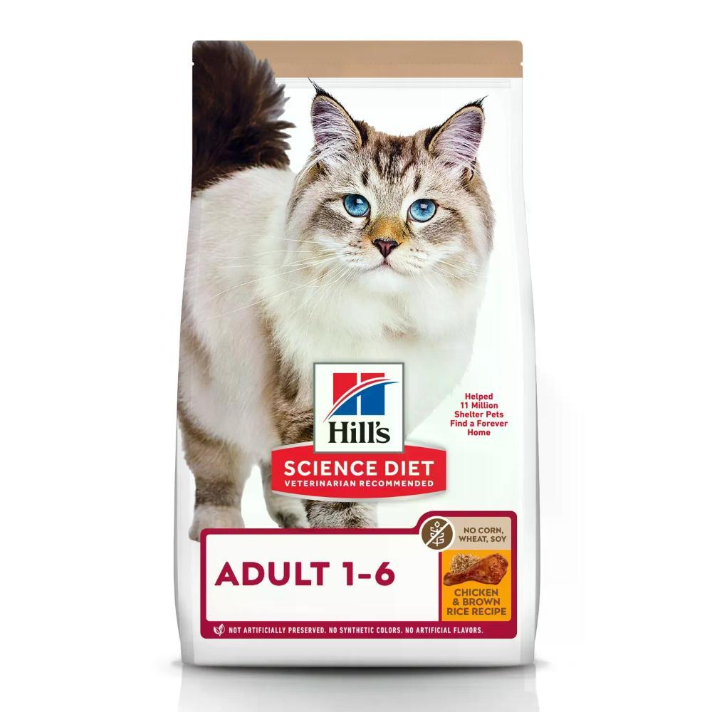 Ração Hill's Science Diet Sem Milho Trigo ou Soja para Gatos Adultos Sabor Frango - 1