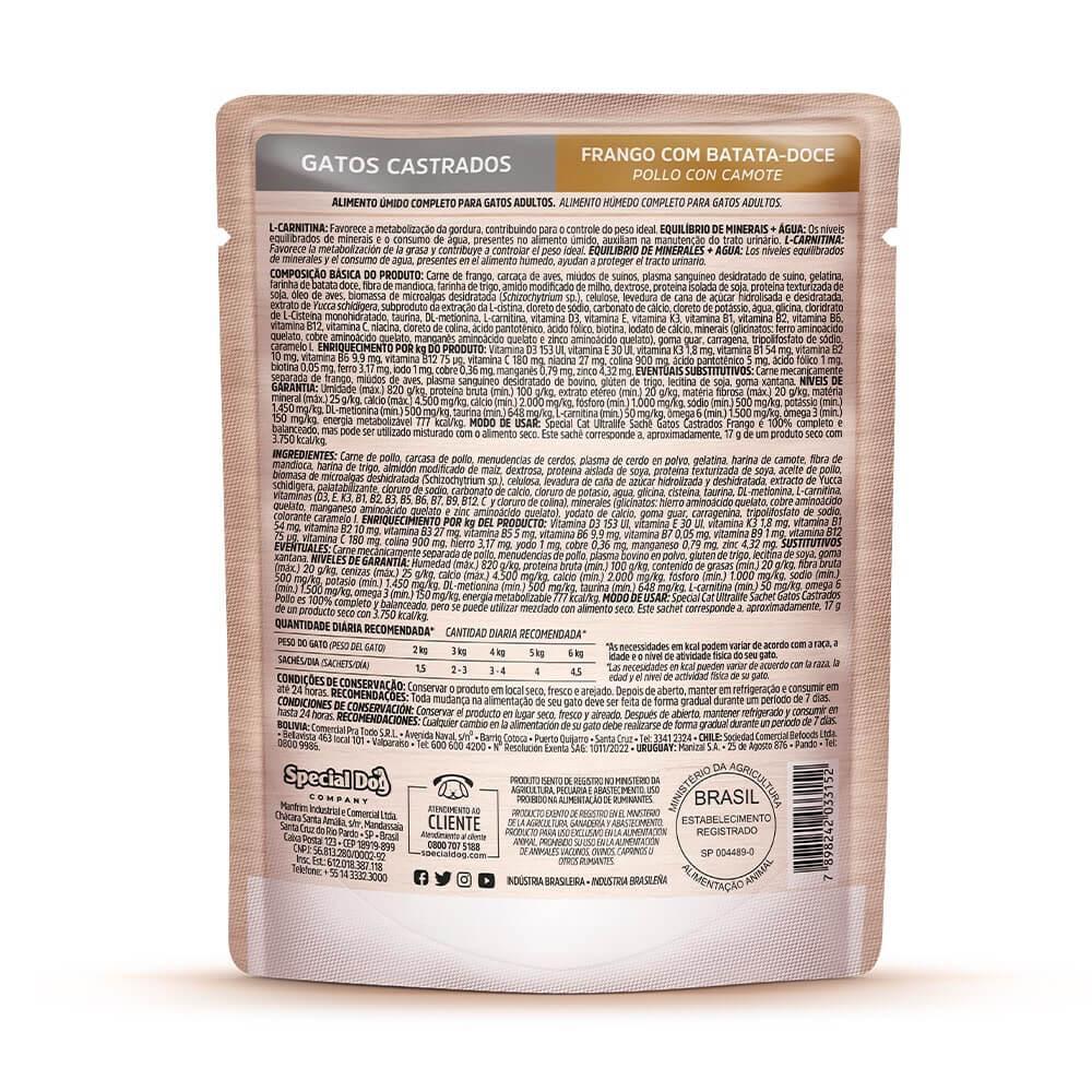 Ração Úmida Special Cat Ultralife Gatos Castrados Frango - 2