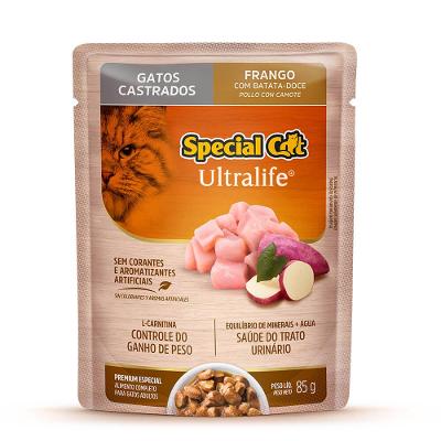 Ração Úmida Special Cat Ultralife Gatos Castrados Frango