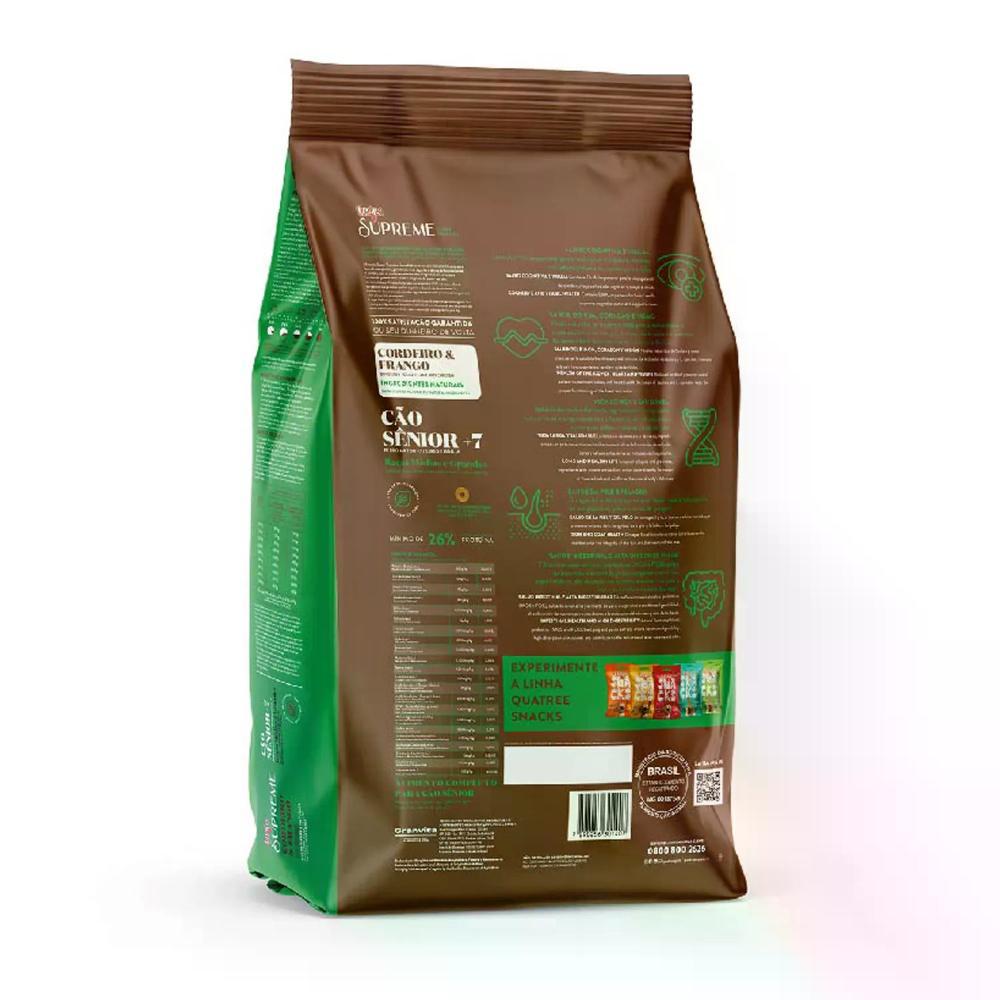 Ração Quatree Supreme Cães Sênior Raças Médias e Grandes - 3