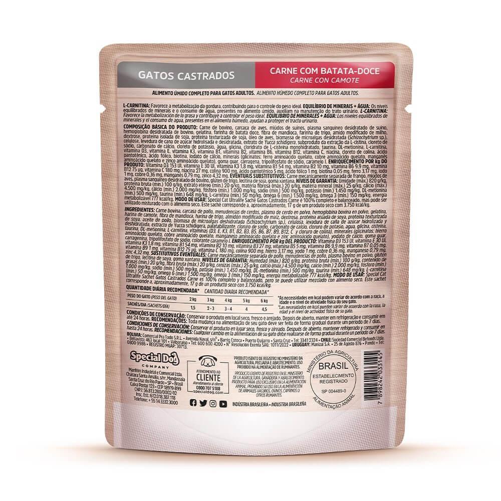 Ração Úmida Special Cat Ultralife Gatos Castrados Carne - 2