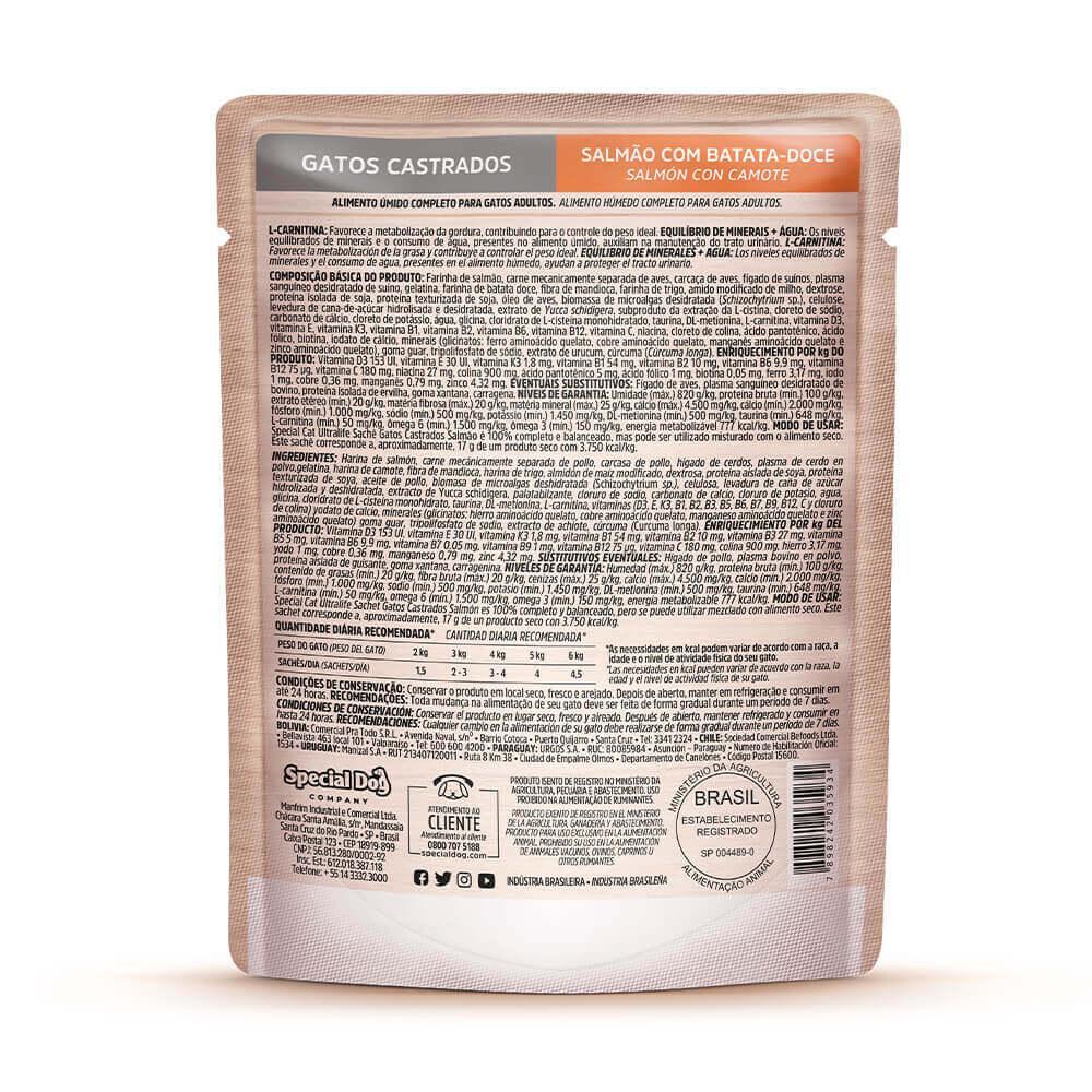 Ração Úmida Special Cat Ultralife Gatos Castrados Salmão - 2