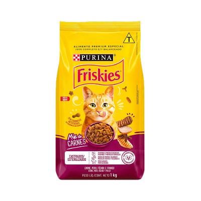 Ração Friskies Gatos Adultos Castrados Mix de Carne