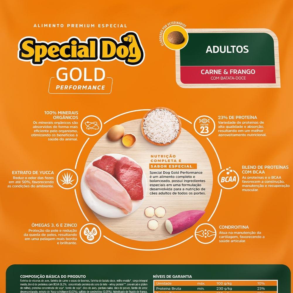 Ração Special Dog Gold Performance Cães Adultos Frango e Carne - 5