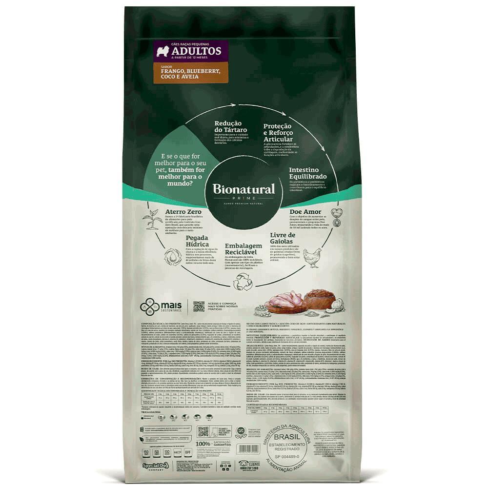 Ração Bionatural Prime Cães Adultos Raças Pequenas Frango - 3
