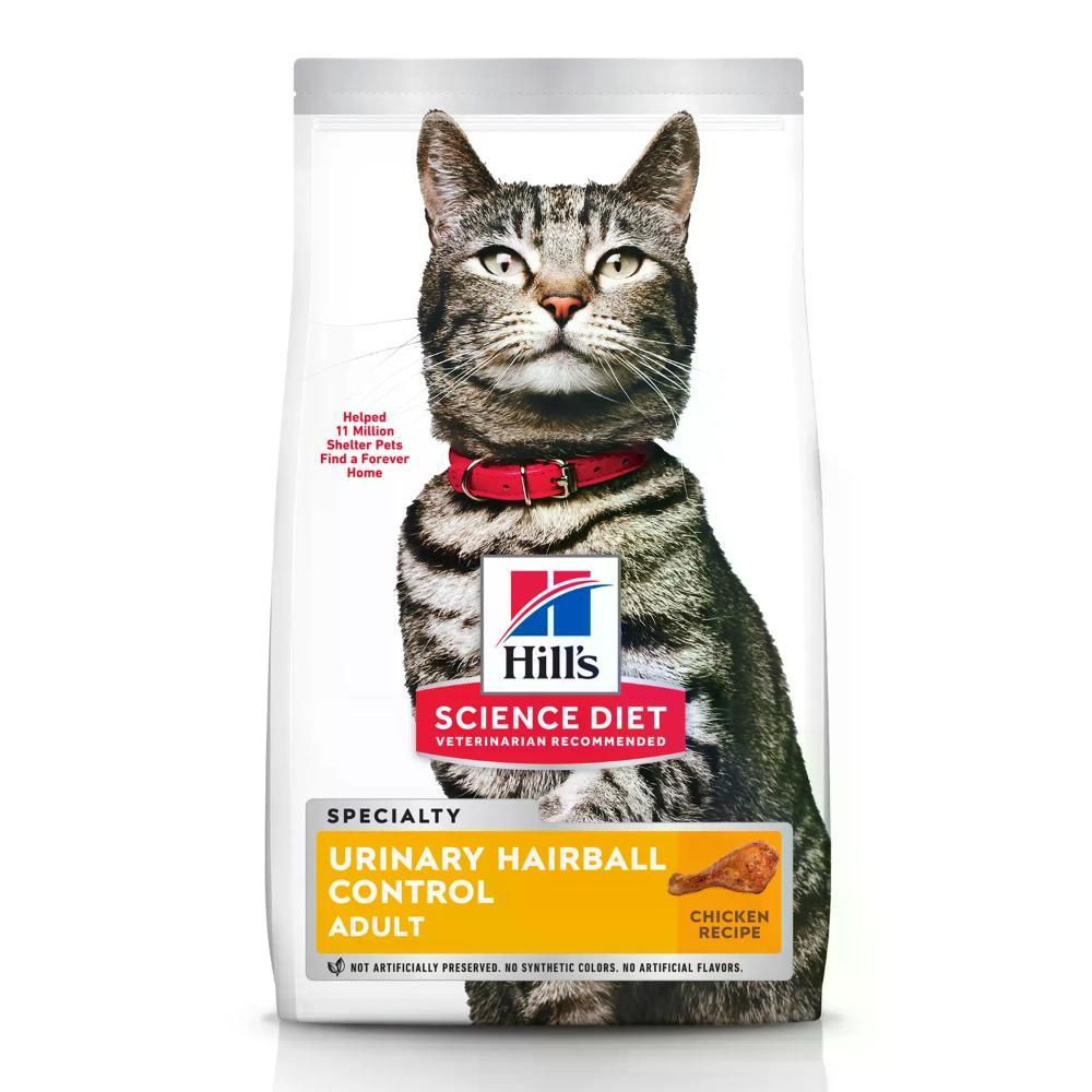 Ração Hill's Science Diet Cuidado Urinário e Controle de Bolas de Pelo para Gatos Adultos Sabor Frango - 1