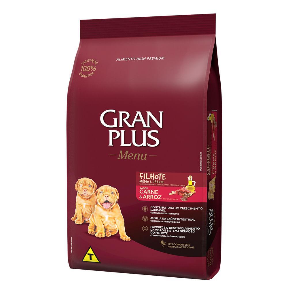 Ração GranPlus Menu Cães Filhotes Carne e Arroz - 2
