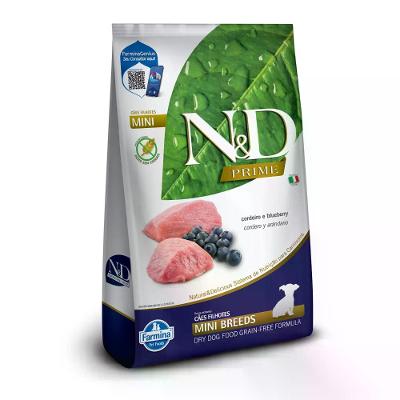 Ração N&amp;D Prime Cães Puppy Mini Cordeiro e Blueberry
