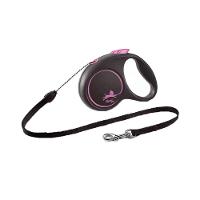 Guia Retrátil Black Design Flexi Rosa - 1