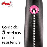 Guia Retrátil Black Design Flexi Rosa - 8