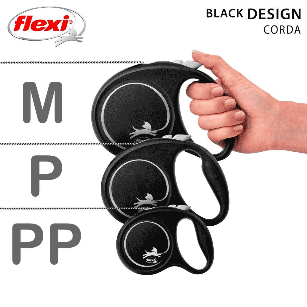 Guia Retrátil Black Design Flexi Prata - 5