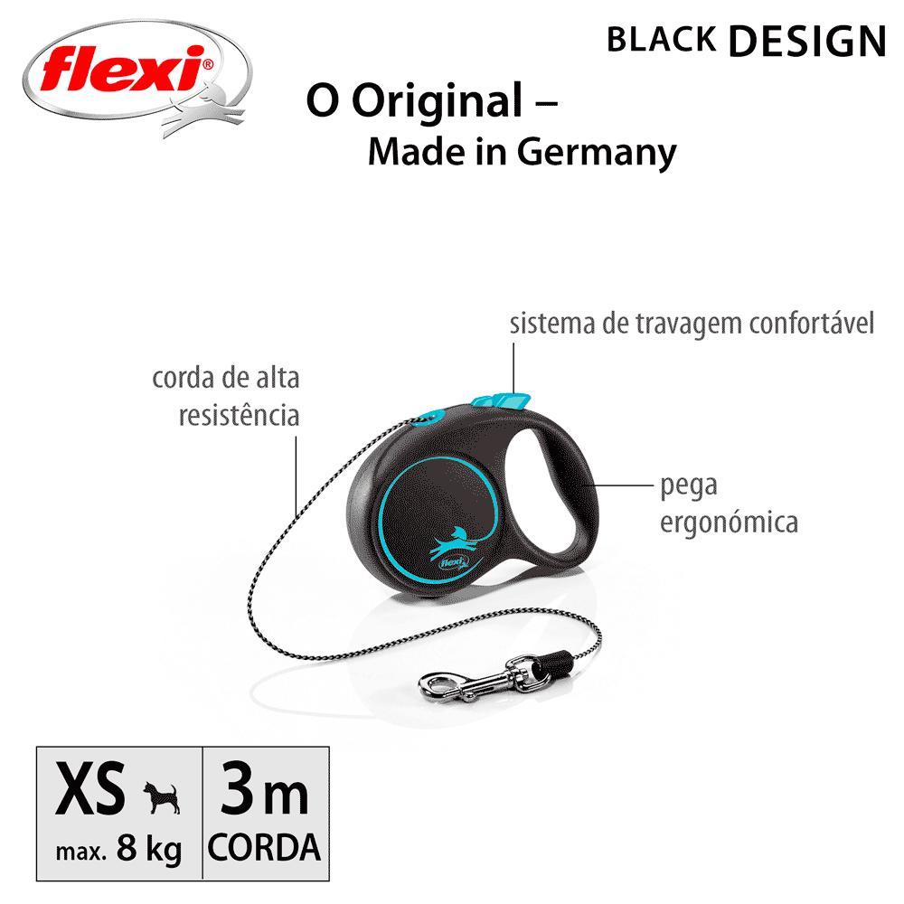Guia Retrátil Black Design Flexi Azul - 7