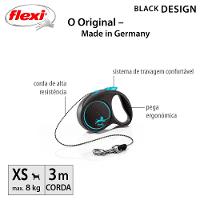 Guia Retrátil Black Design Flexi Azul - 7