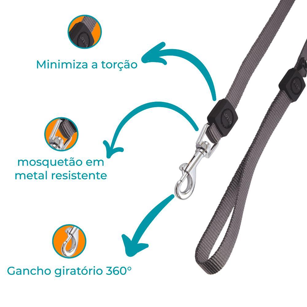 Guia para Cães Nylon Doco Cinza - 2