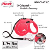 Guia Retrátil New Classic 5 M Flexi Vermelha - 7