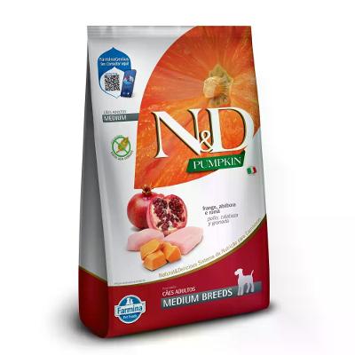 Ração N&amp;D Pumpkin Cães Adultos Raças Médias Frango, Abóbora e Romã