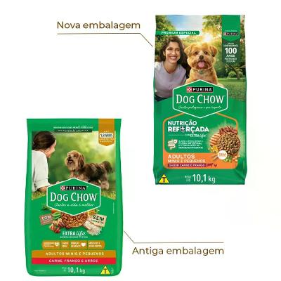 Ração Dog Chow Cães Adultos Médios e Grandes Carne, Frango e Arroz