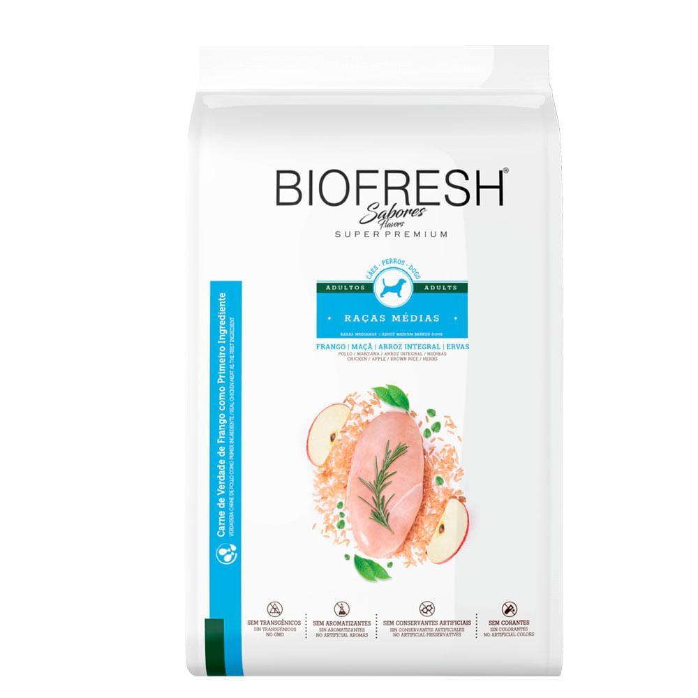 Ração Biofresh Cães Adultos Raças Médias Frango - 1
