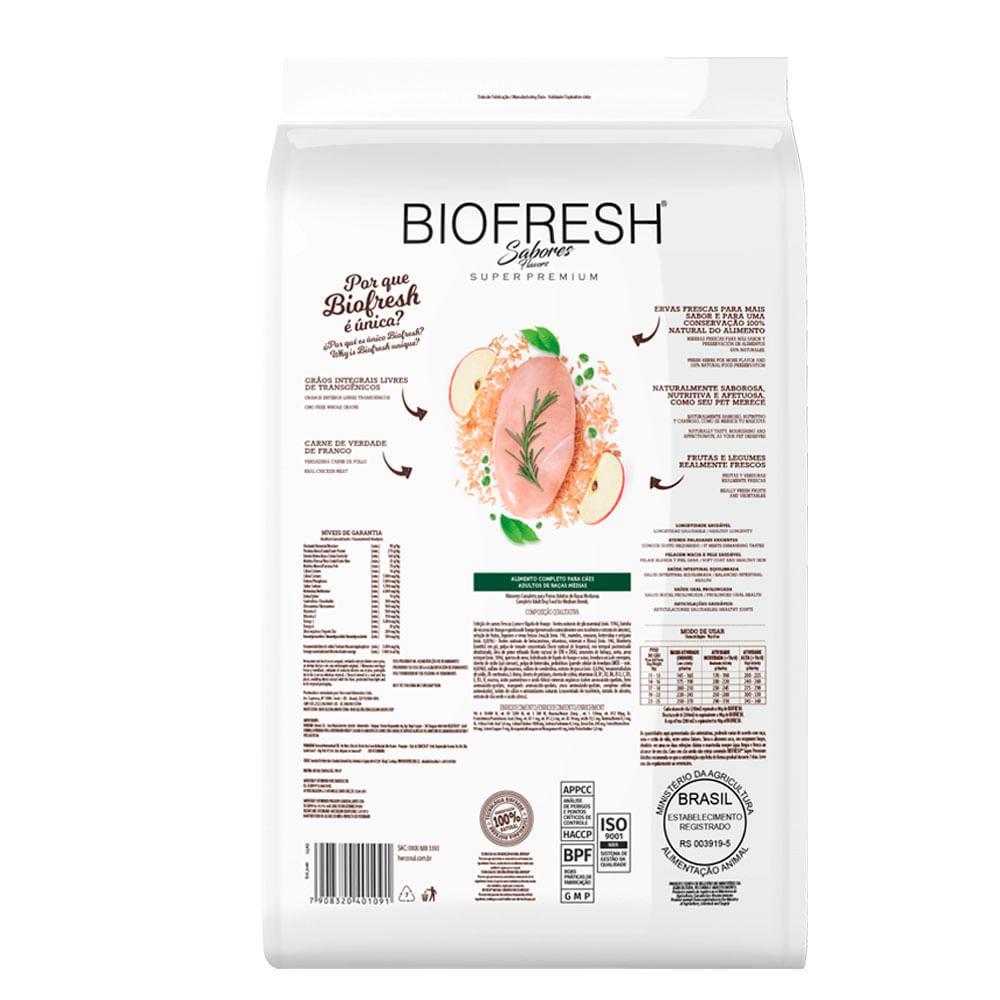 Ração Biofresh Cães Adultos Raças Médias Frango - 2