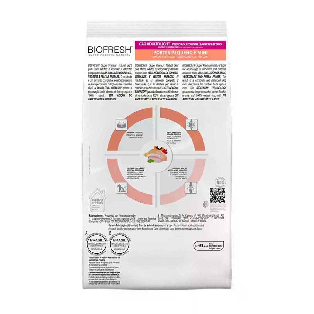 Ração Biofresh Light Cães Adultos Raças Pequenas e Minis - 8