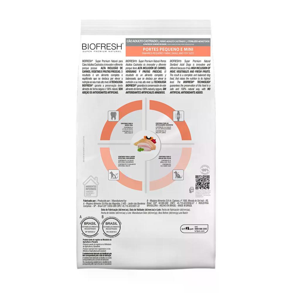 Ração Biofresh Cães Castrados Raças Pequenas e Minis - 8