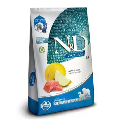 Ração N&amp;D Ocean Cães Adultos Raças Médias e Grandes Salmão e Melão