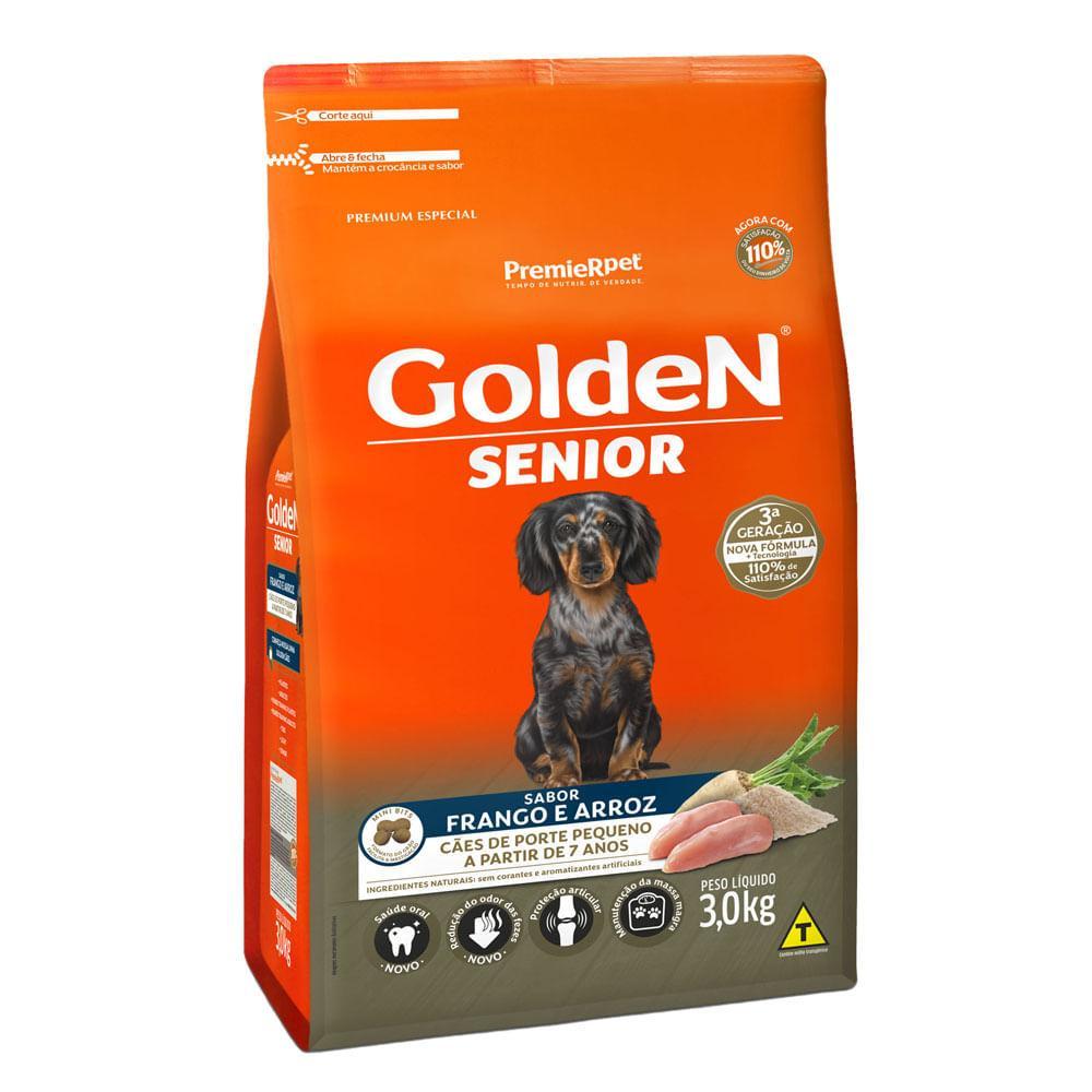 Ração Golden Fórmula Sênior Raças Pequenas Frango e Arroz Mini Bits - 4