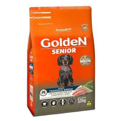 Ração Golden Fórmula Sênior Raças Pequenas Frango e Arroz Mini Bits